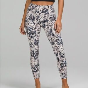 Balance Collection Black and Cream Patterned Leggings Small Abstract